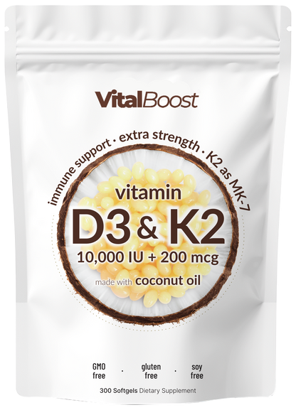 Vitamin D3 + K2 Supplement Softgels